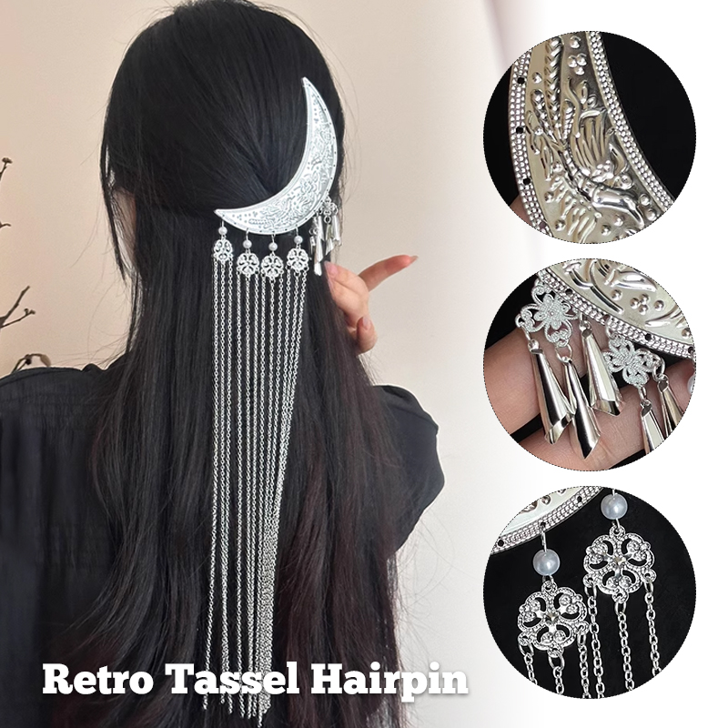 Hanbok Hair Pin - 1pc Hanfu Accessories Long Tassel Back