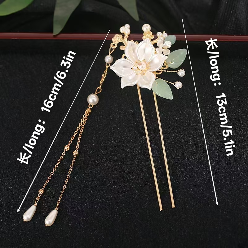 Tea Flower Hanfu Ancient Style - Hanbok Hair Pin recension och pris