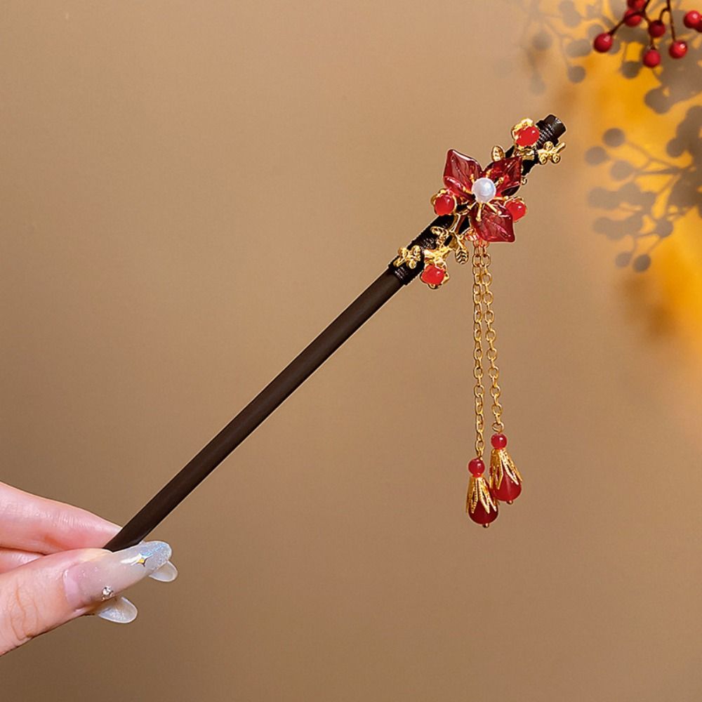 Classical Flower Wooden Hair S - Hanbok Hair Pin recension och pris