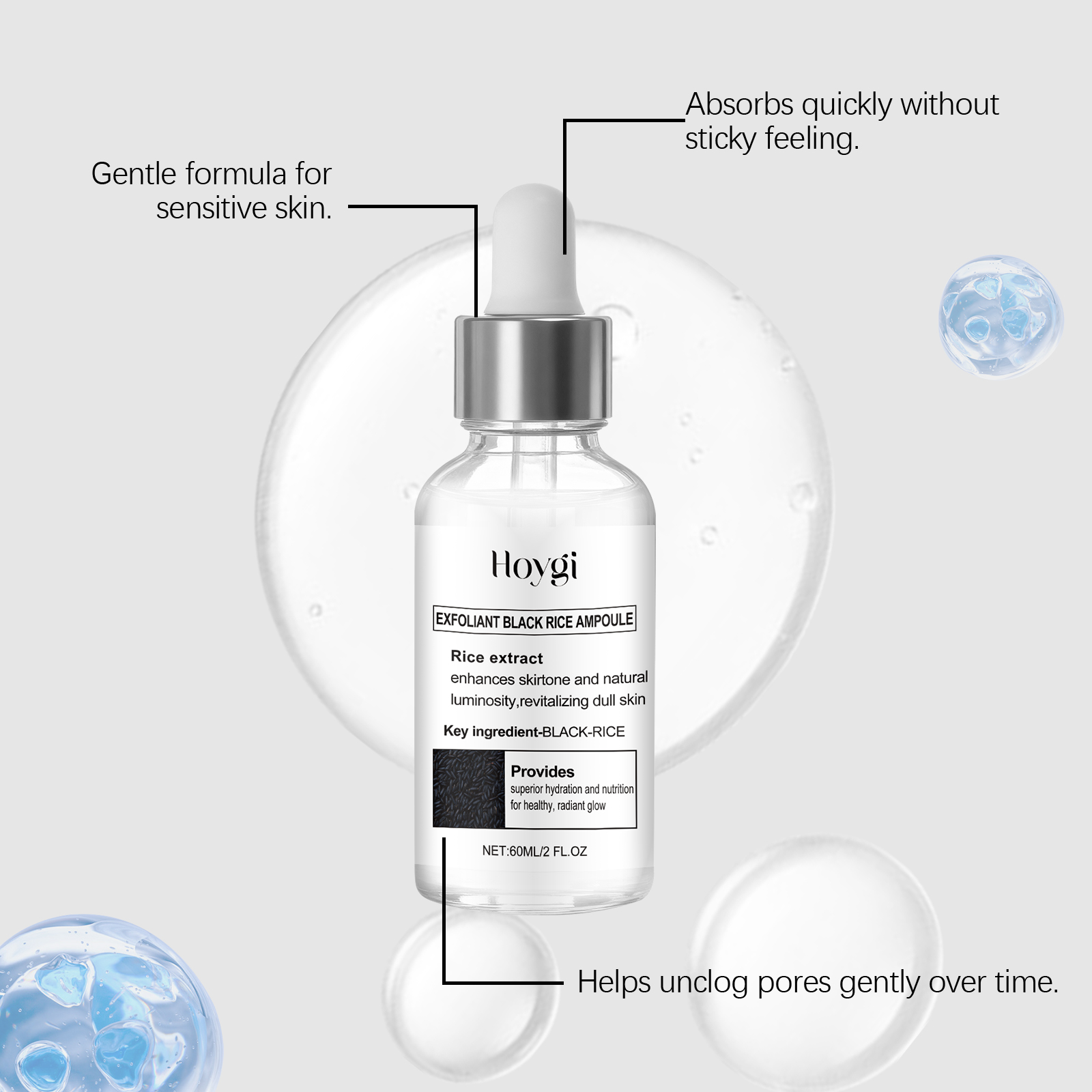 Glow Rice Ampoule White Black  - Essence Serum Toner recension och pris